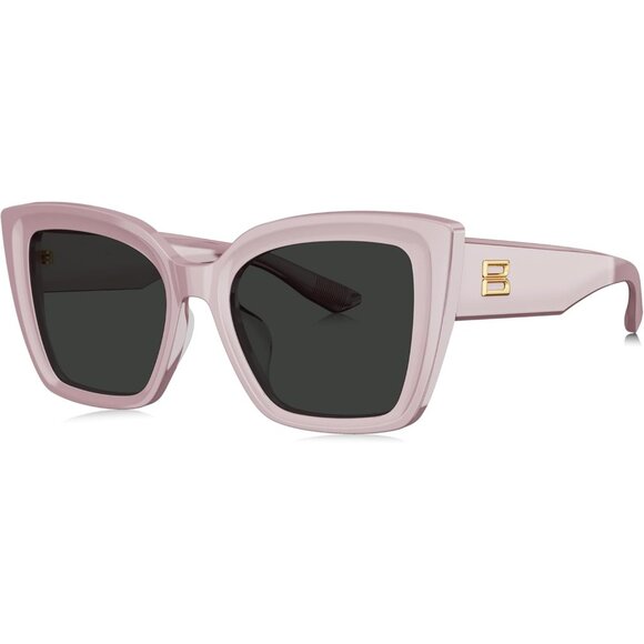 Women's Oversized Square Purple Frame Cat Eye Eyewear Stylish Sunglasses - Picture 1 of 7
